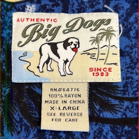 Big Dogs “It’s Five O’Clock Somewhere” Tropical Hawaiian Button Down - Size XL - Picture 9 of 9